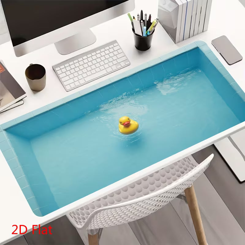 Duck Swimming Pool Mouse Pad