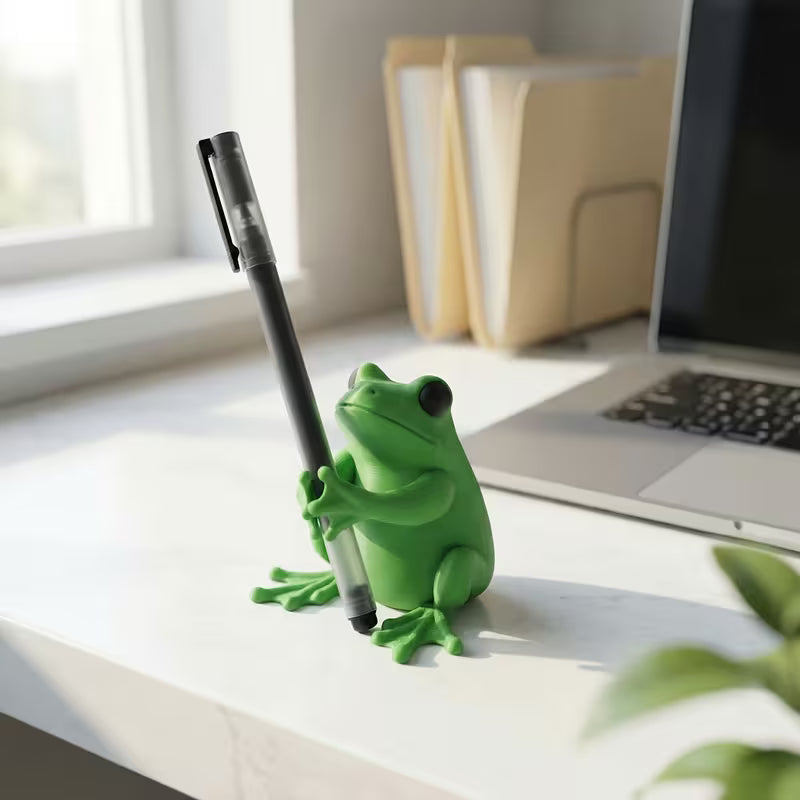 Green Frog Pen Holder