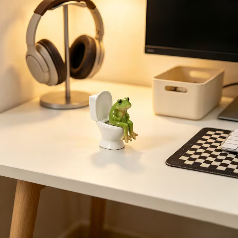 Toilet Frog Ornament
